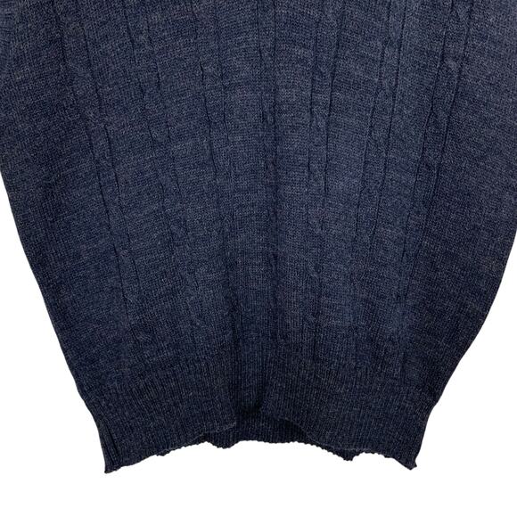 Vintage New Troy Hill Sweater Vest Blue Wool Blend Knit Men's XL - Picture 7 of 8